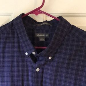 Eddie Bauer Wrinkle Free Relaxed Fit Shirt 2 XL EXCELLENT CONDITION